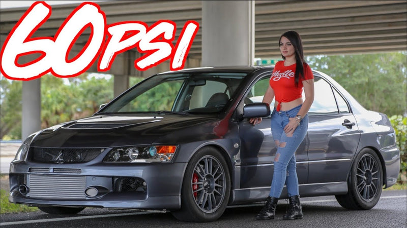 Maria "Evo Girl" Rides in 1100HP Sequential Evo IX 60PSI of BOOST!