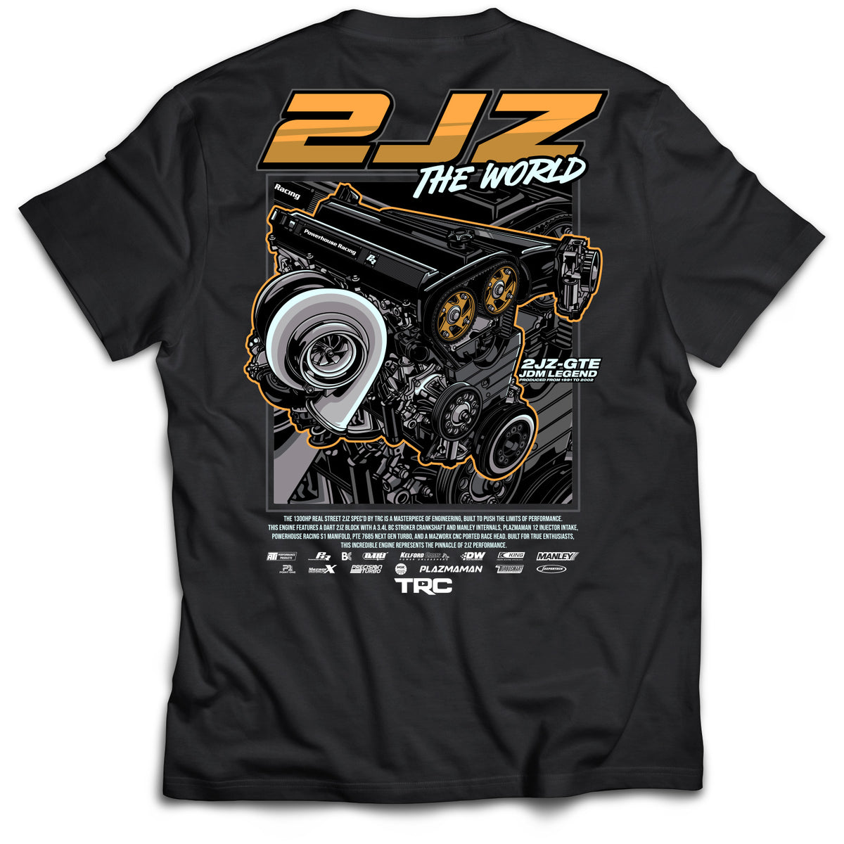TRC 2JZ The World Engine T-Shirt Limited Edition (800 Entries + 200 Bonus)