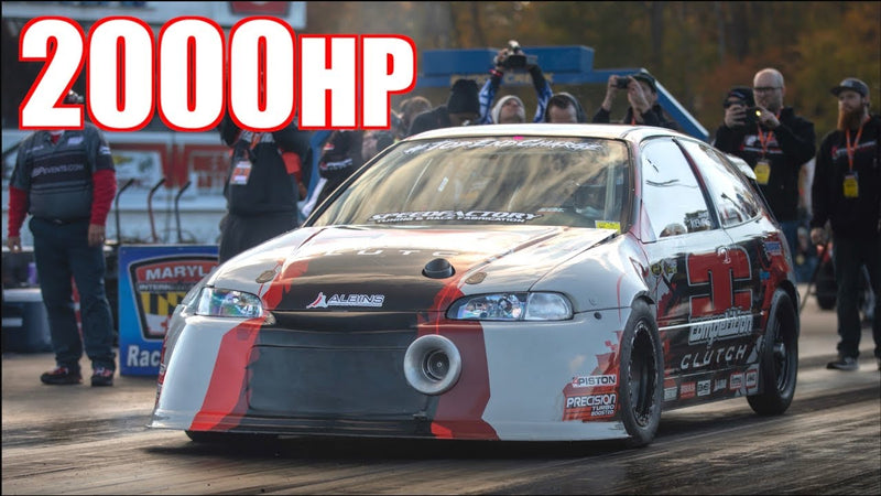 2000HP 2.0L Honda Civic 212MPH on 85PSI - World's Fastest FWD & New AWD B-Series Record