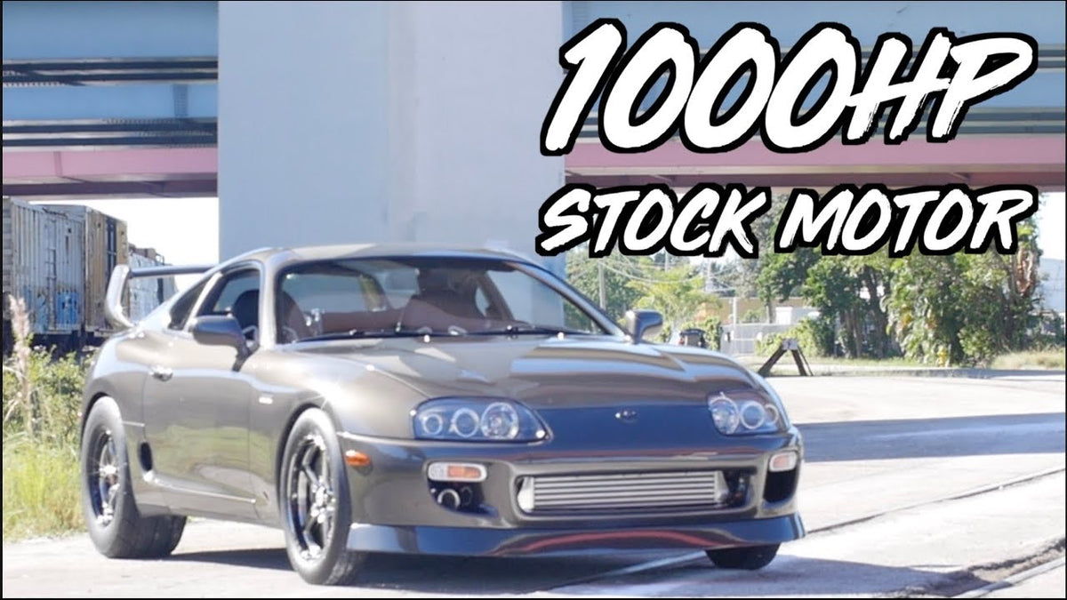 1019HP Supra Gaptizes Porsche 911 - 2JZ Stock Motor Champ!