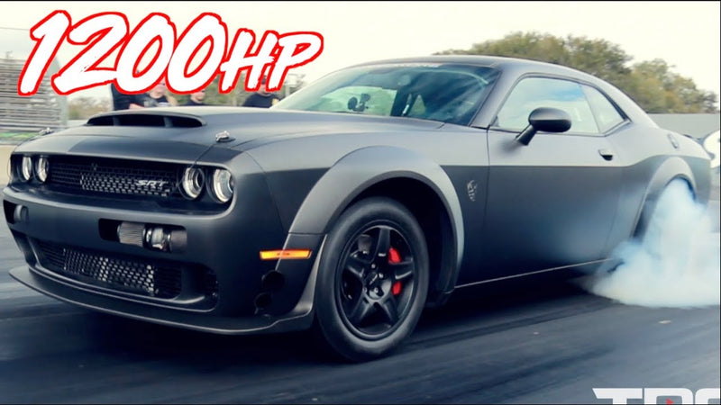 Carbon Fiber Twin Turbo Dodge Demon - 1200HP on Stock Engine!