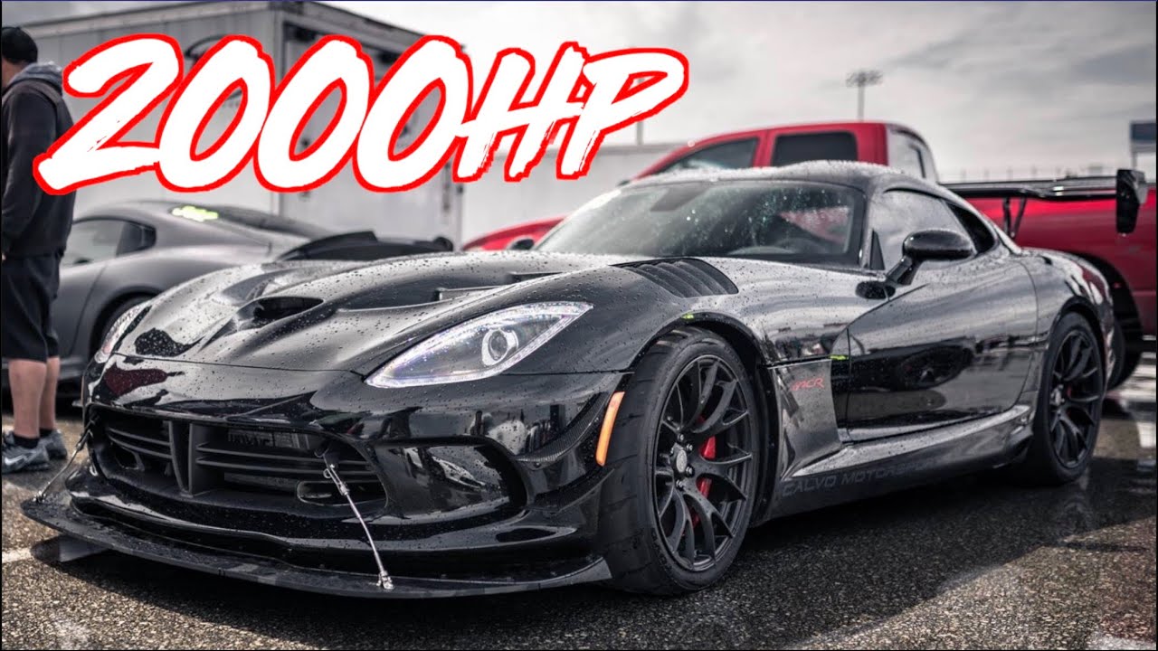 2000HP Sequential Viper RIPS to 200MPH on STREET TIRES! - RWD V10 on BOOST