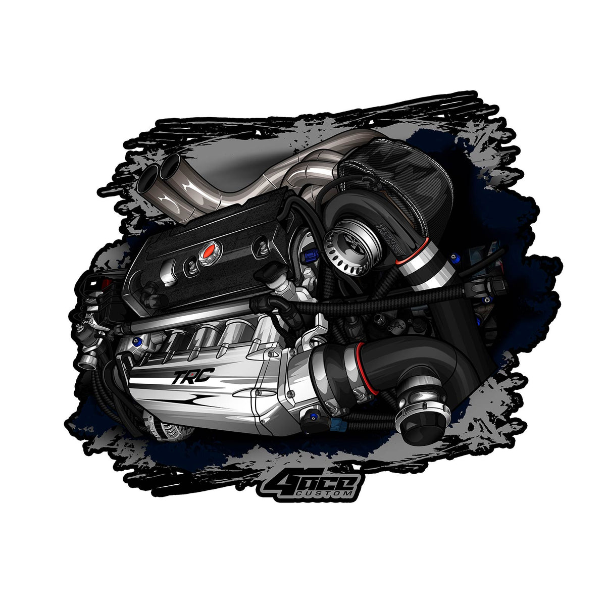 TRC Honda K24 Destroker Engine Sticker (100 Entries)