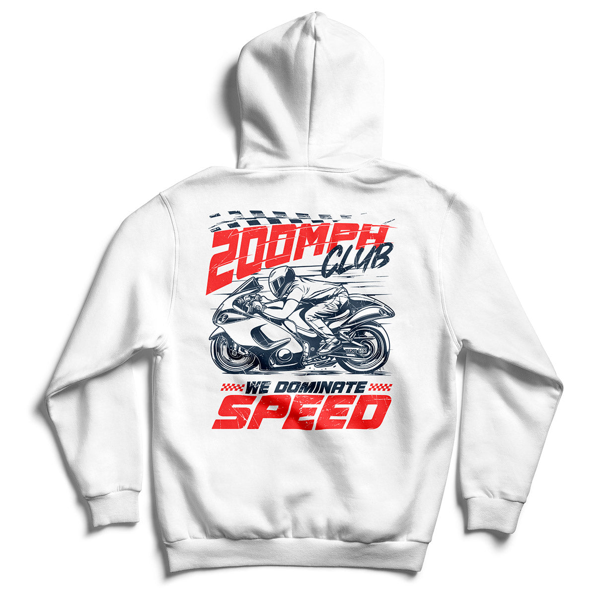 200MPH Bike Club - TRC Motorsports Premium Hoodie (White) (650 Entries)