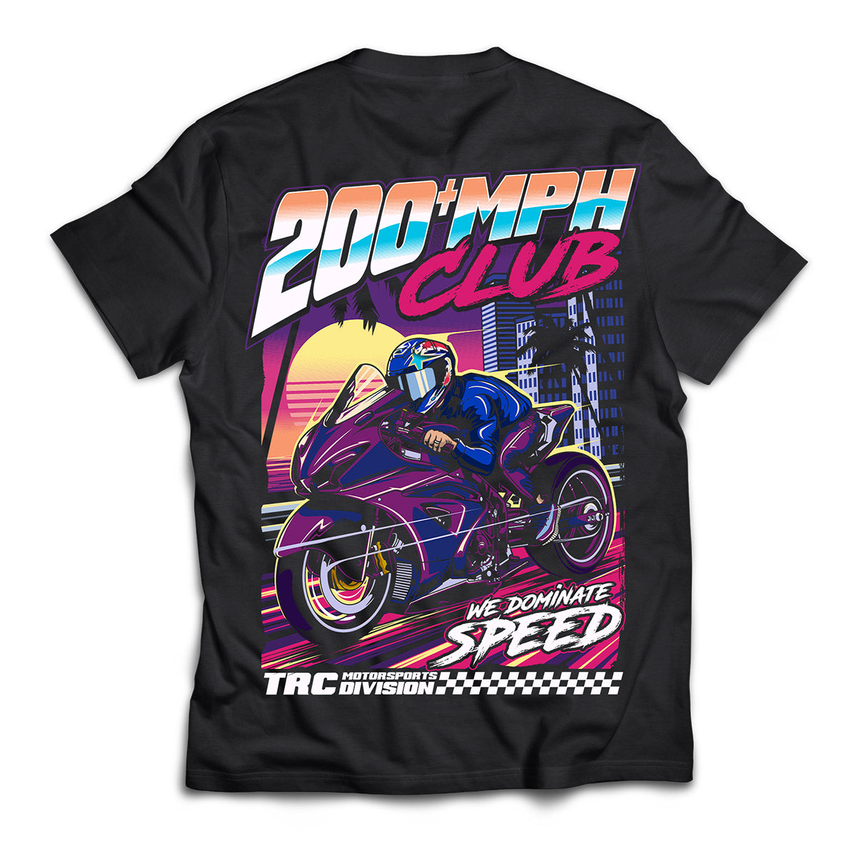 200+MPH Bike Club (Miami Edition) Premium T-Shirt (400 Entries)