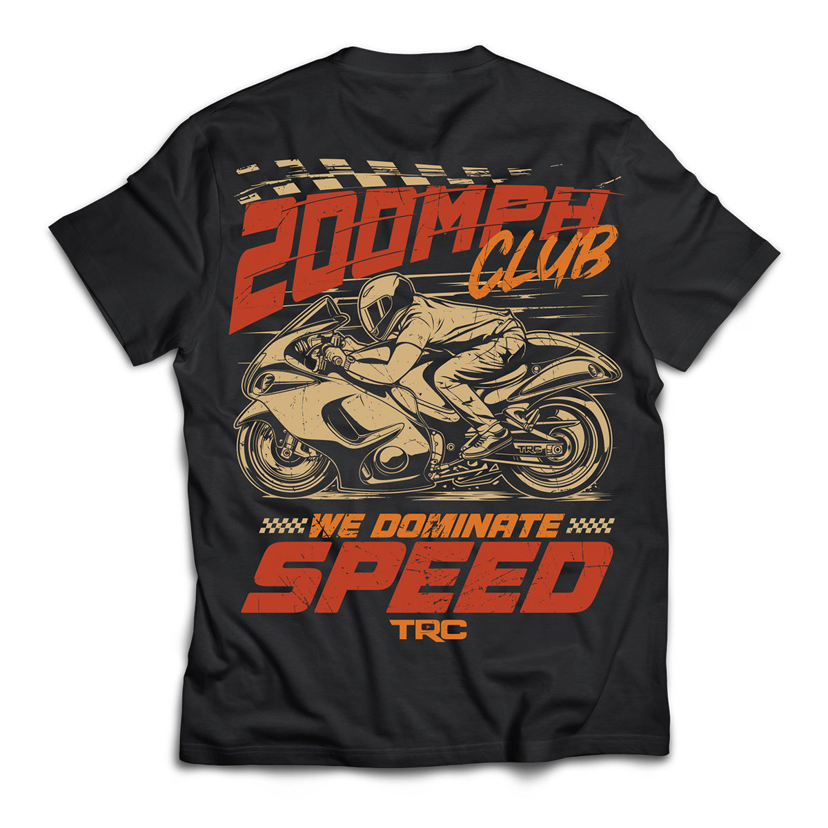 200MPH Bike Club - TRC Motorsports Premium Shirt (Black) (400 Entries)