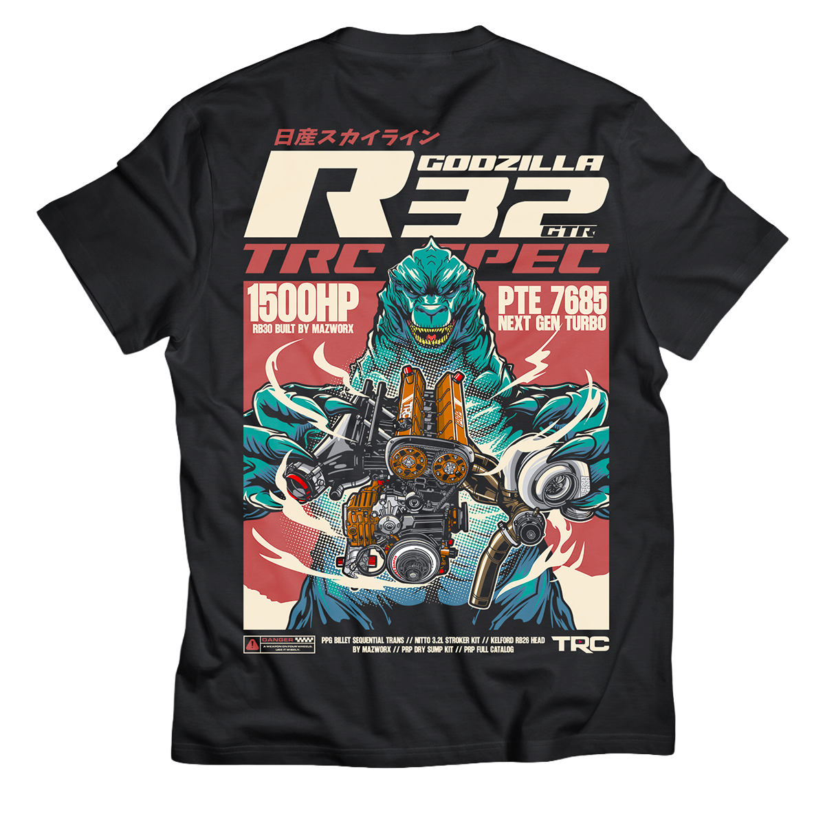 TRC RB30 'Godzilla' Engine T-Shirt – That Racing Channel