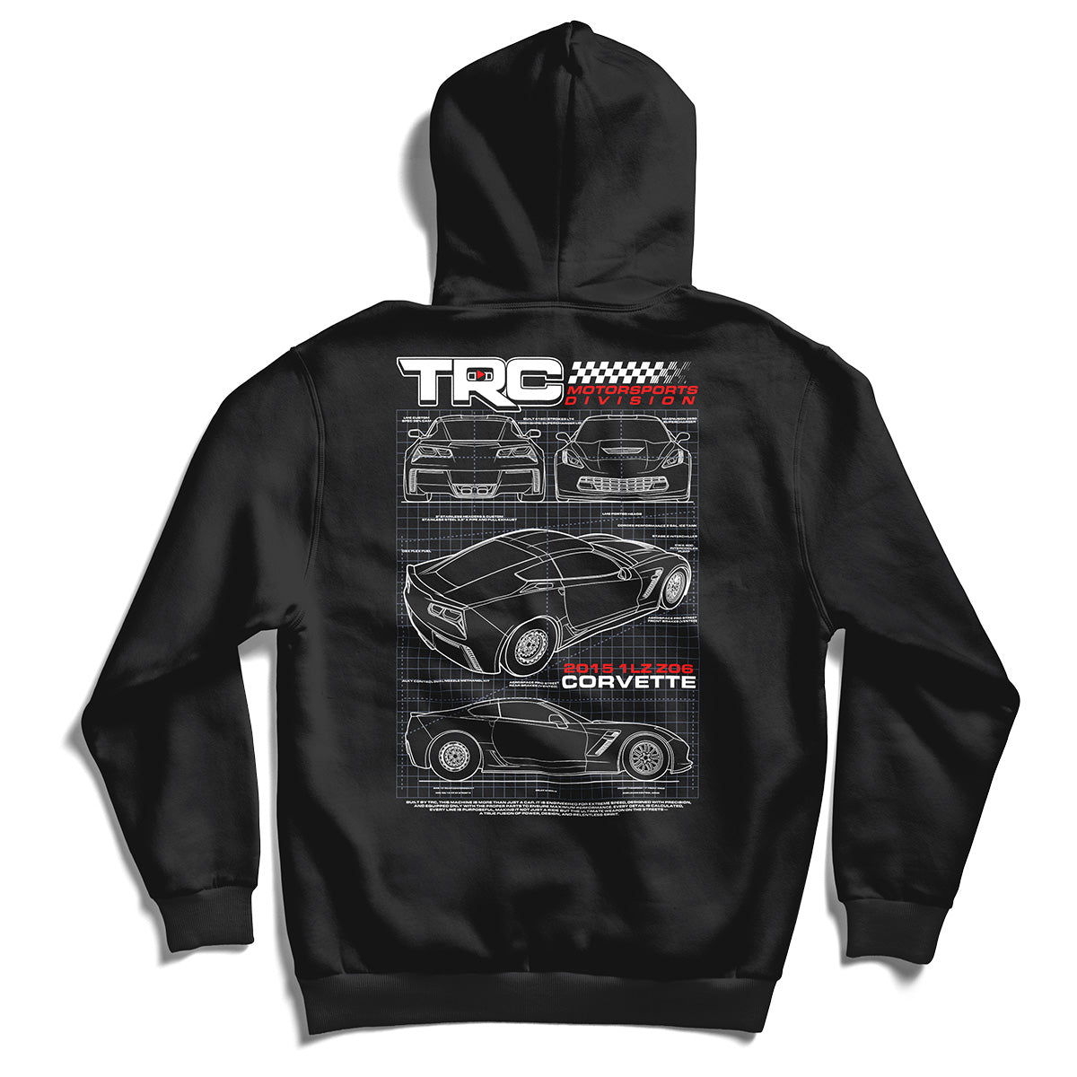 TRC C7Z Blueprint Sketch Premium Hoodie (1300 Entries)