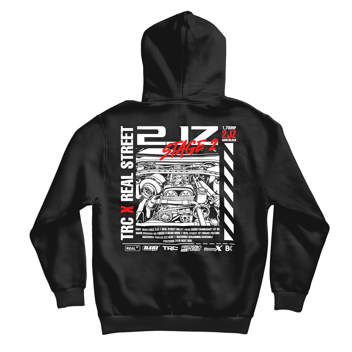 1700HP 2JZ Stage 2 Engine Premium Hoodie (1300 Entries)