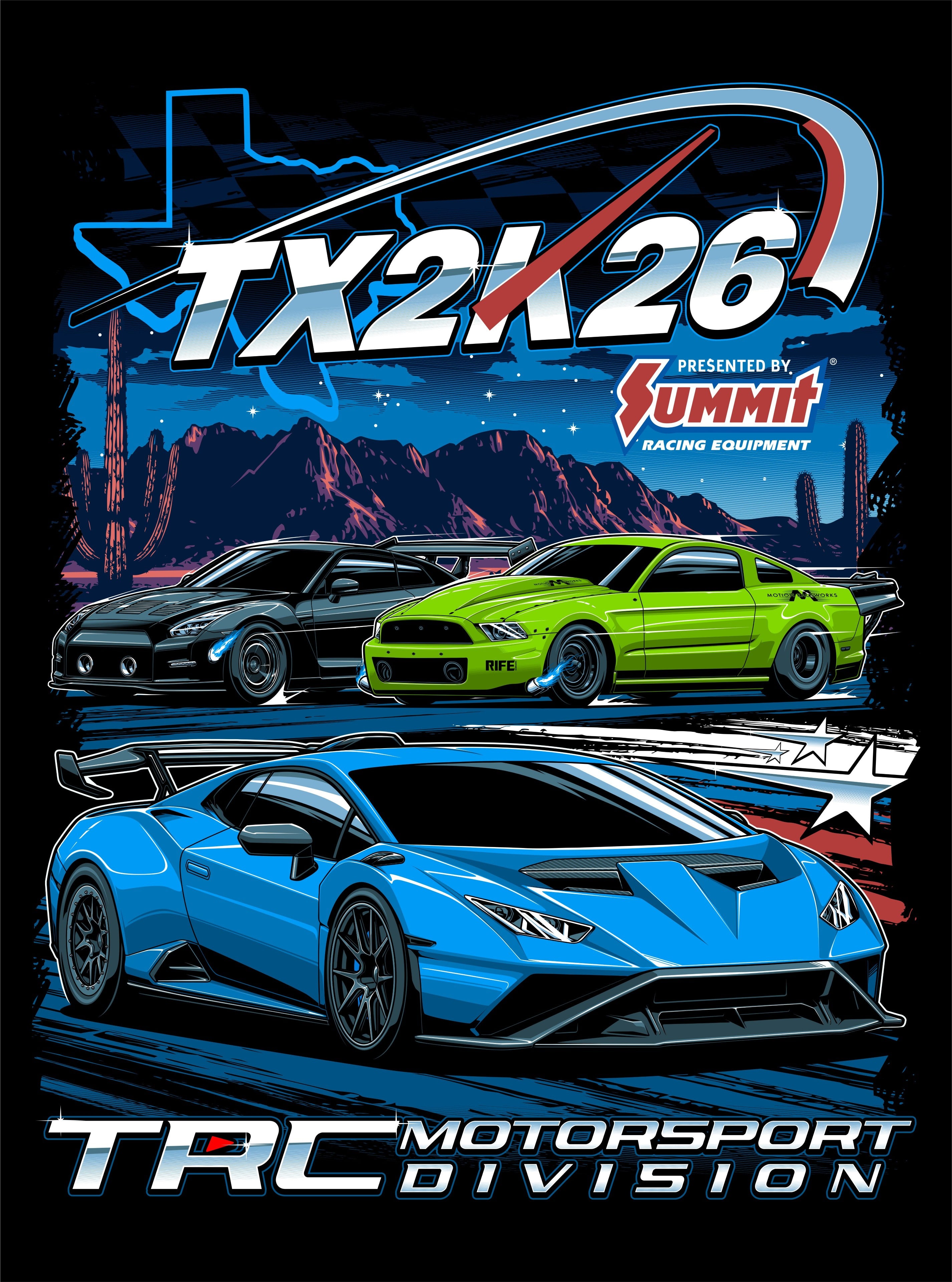 TRC x TX2K26 'Heavy Hitters' T-Shirt – That Racing Channel